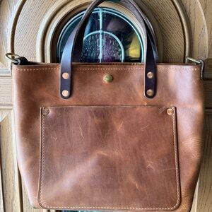 KMM and Co. Mini Travel Tote in Distressed Ochre, Excellent